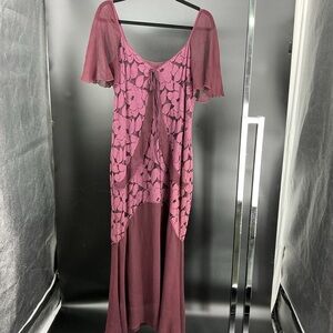 Elegant Cotton Silk Sheer Dress